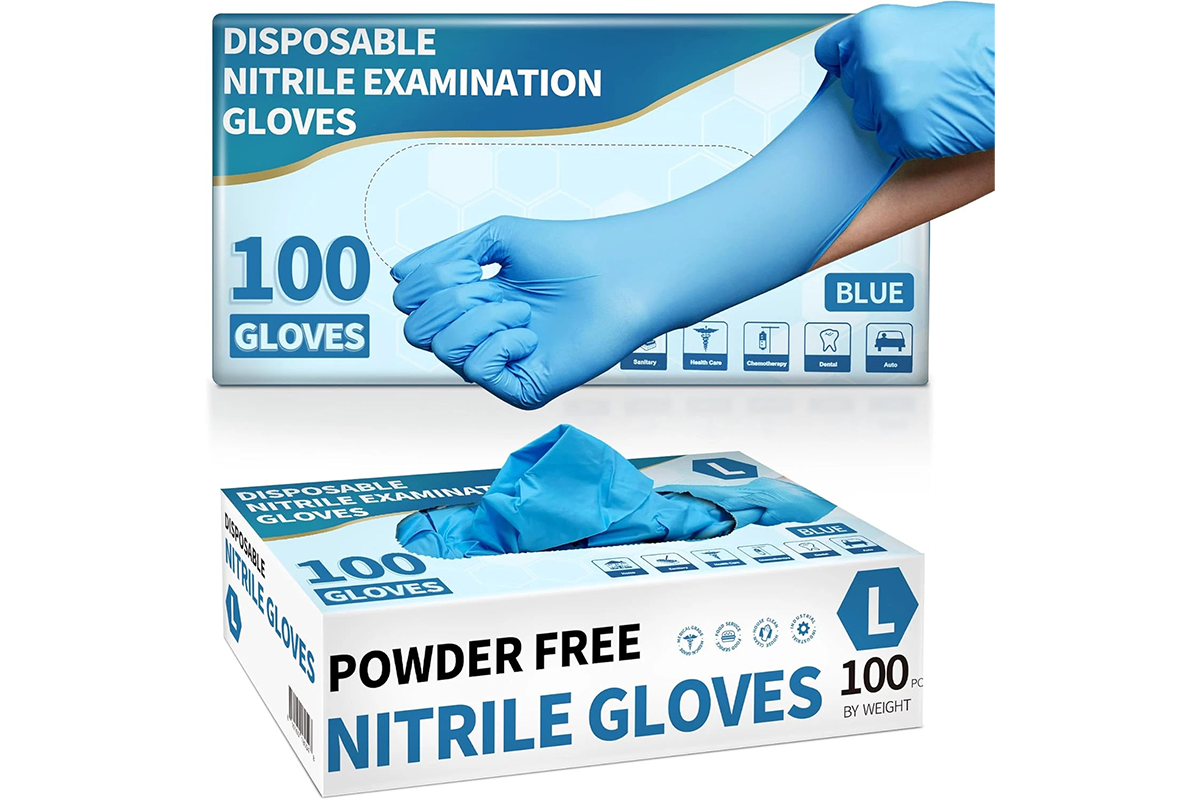 100x Disposable Nitrile Gloves Blue- Large