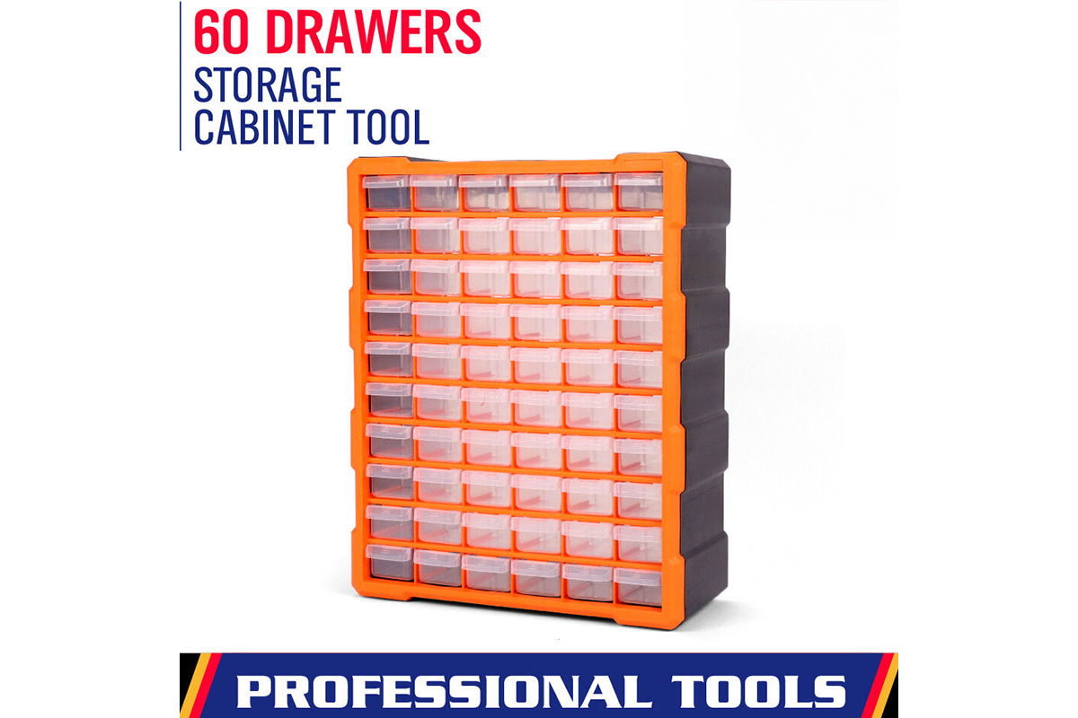 60 Drawer Workshop Tool Storage - Storage Bin Rack
