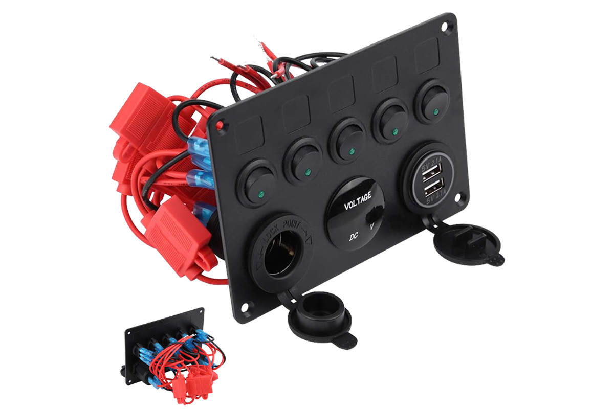 5 Gang Rocker Switch Panel