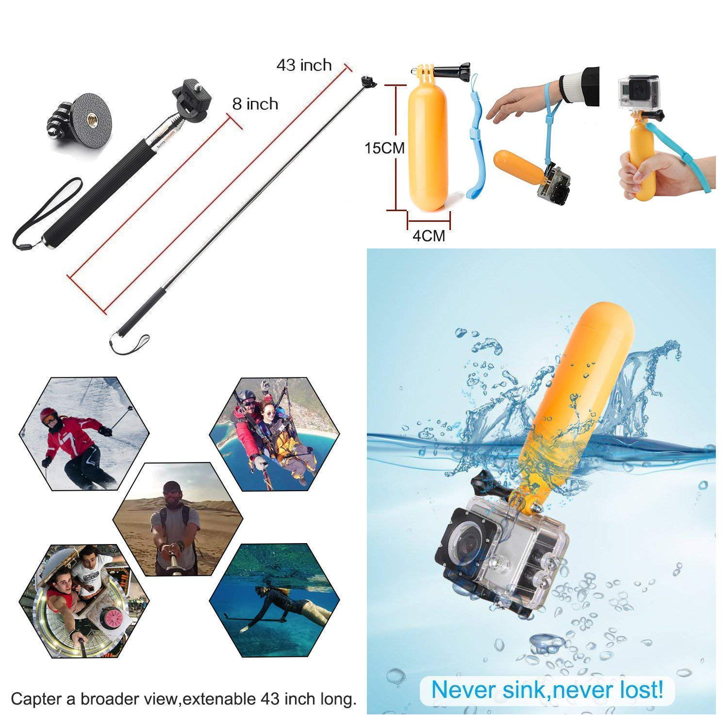 Action Camera Accessories 49-in-1