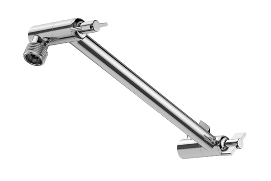 Shower Head Extension Arm (Silver, 11-inch Extension)