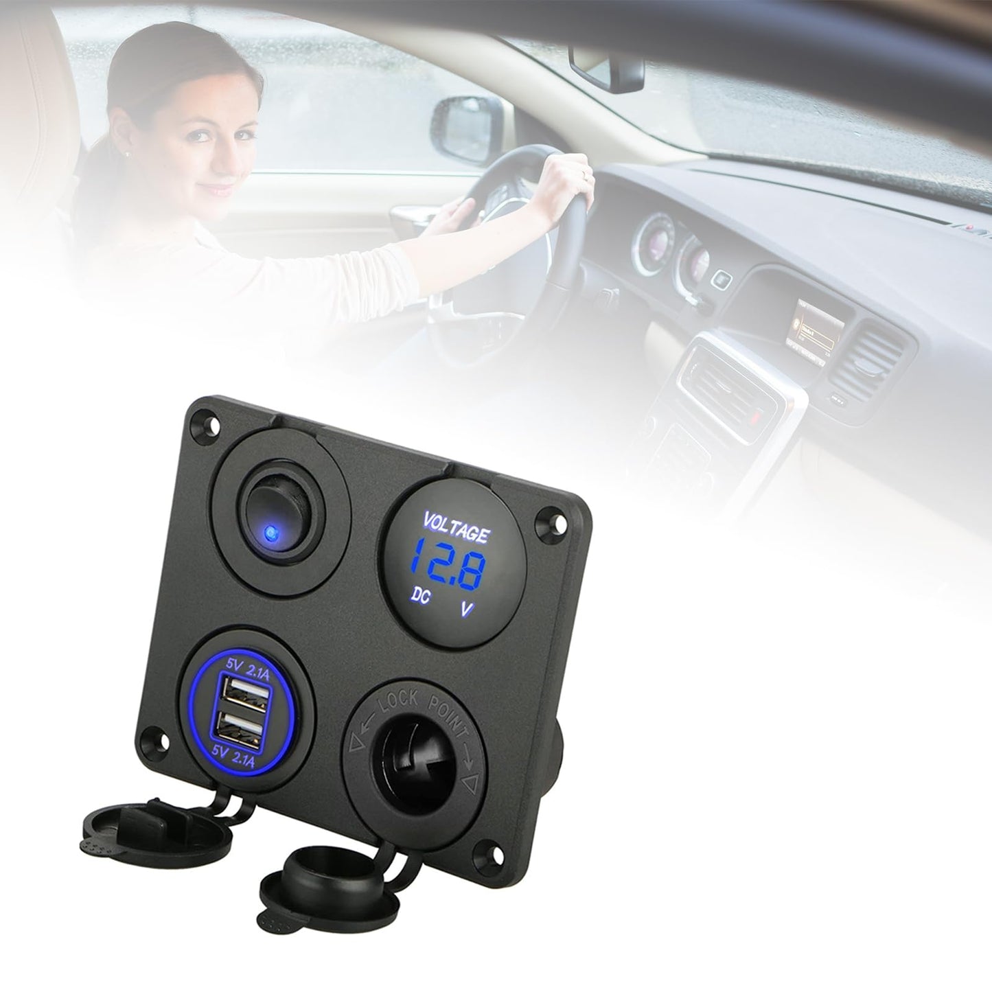 Marine Boat Rocker Switch Panel 12V