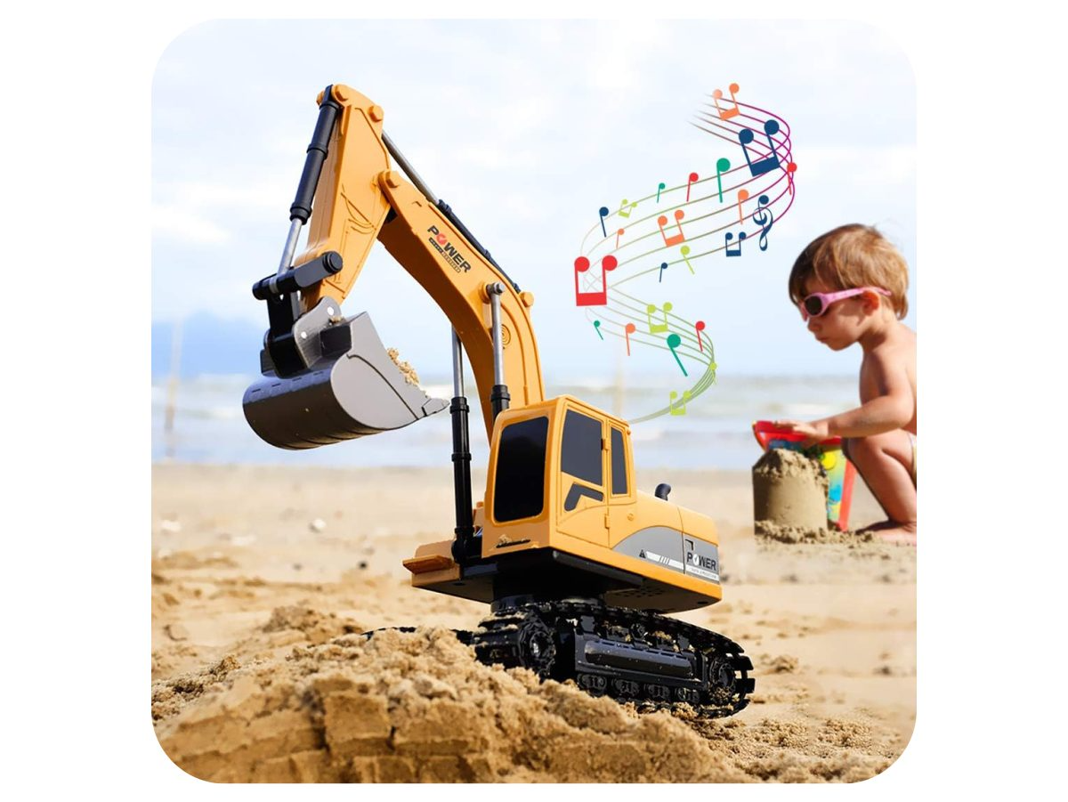 Digger Excavator Riding Toys Ride-On Car Toy Truck Toddler