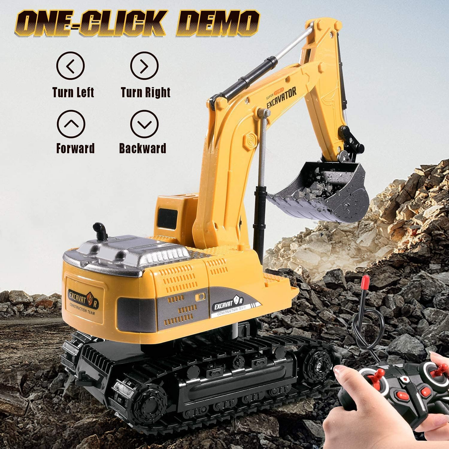 Digger Excavator Riding Toys Ride-On Car Toy Truck Toddler