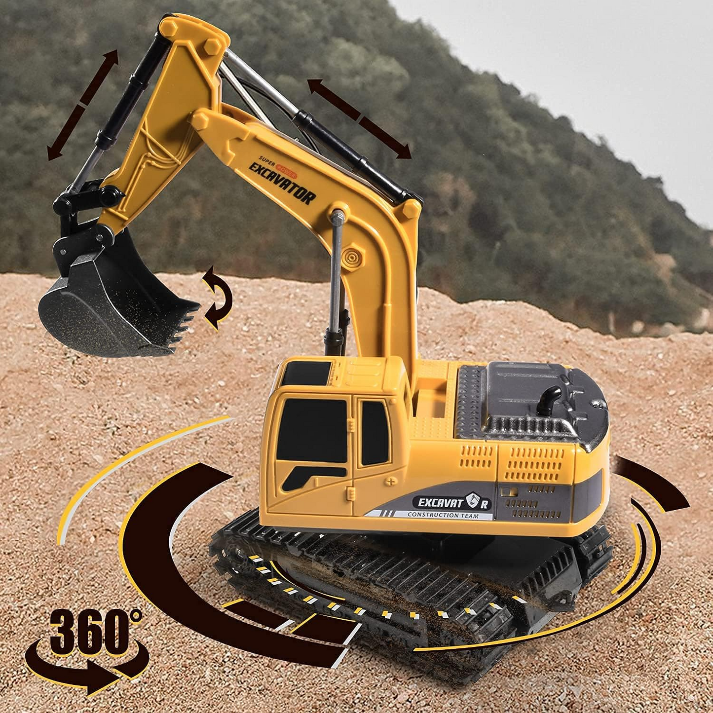 Digger Excavator Riding Toys Ride-On Car Toy Truck Toddler