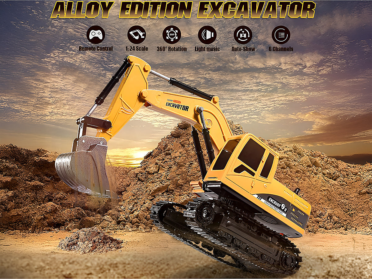 Digger Excavator Riding Toys Ride-On Car Toy Truck Toddler