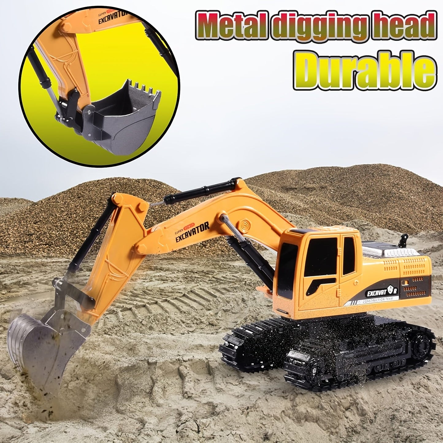 Digger Excavator Riding Toys Ride-On Car Toy Truck Toddler