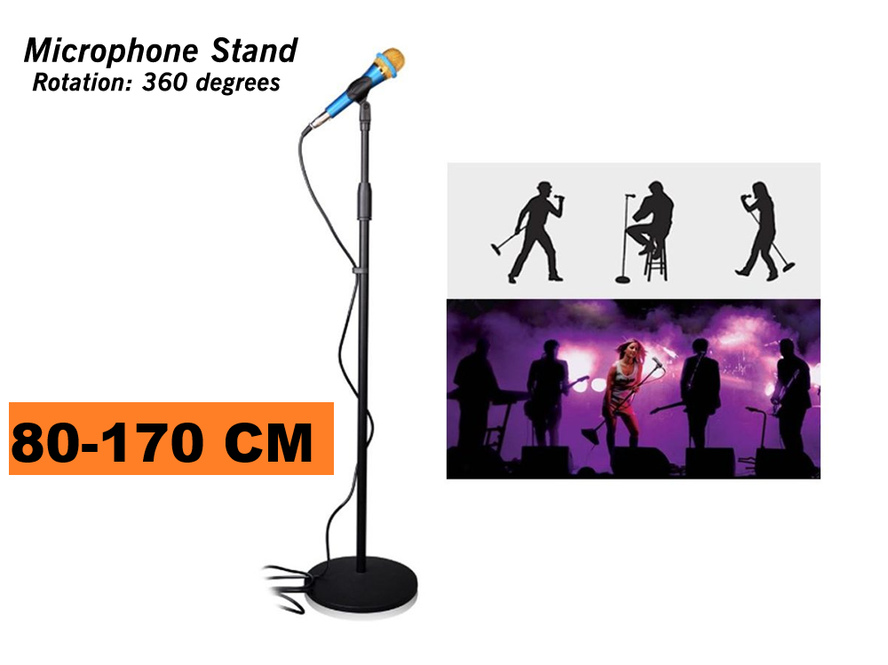 Height Adjustable Tripod Microphone Stand
