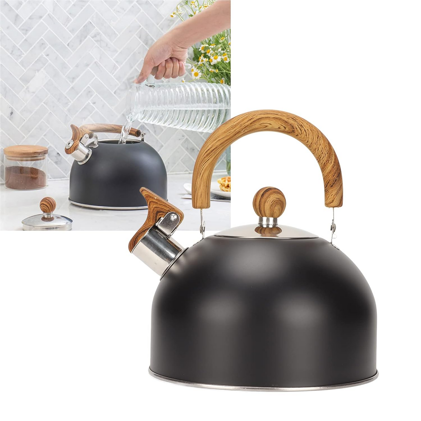 3L Smart Kettle Whistling Kettle(Stainless Steel)