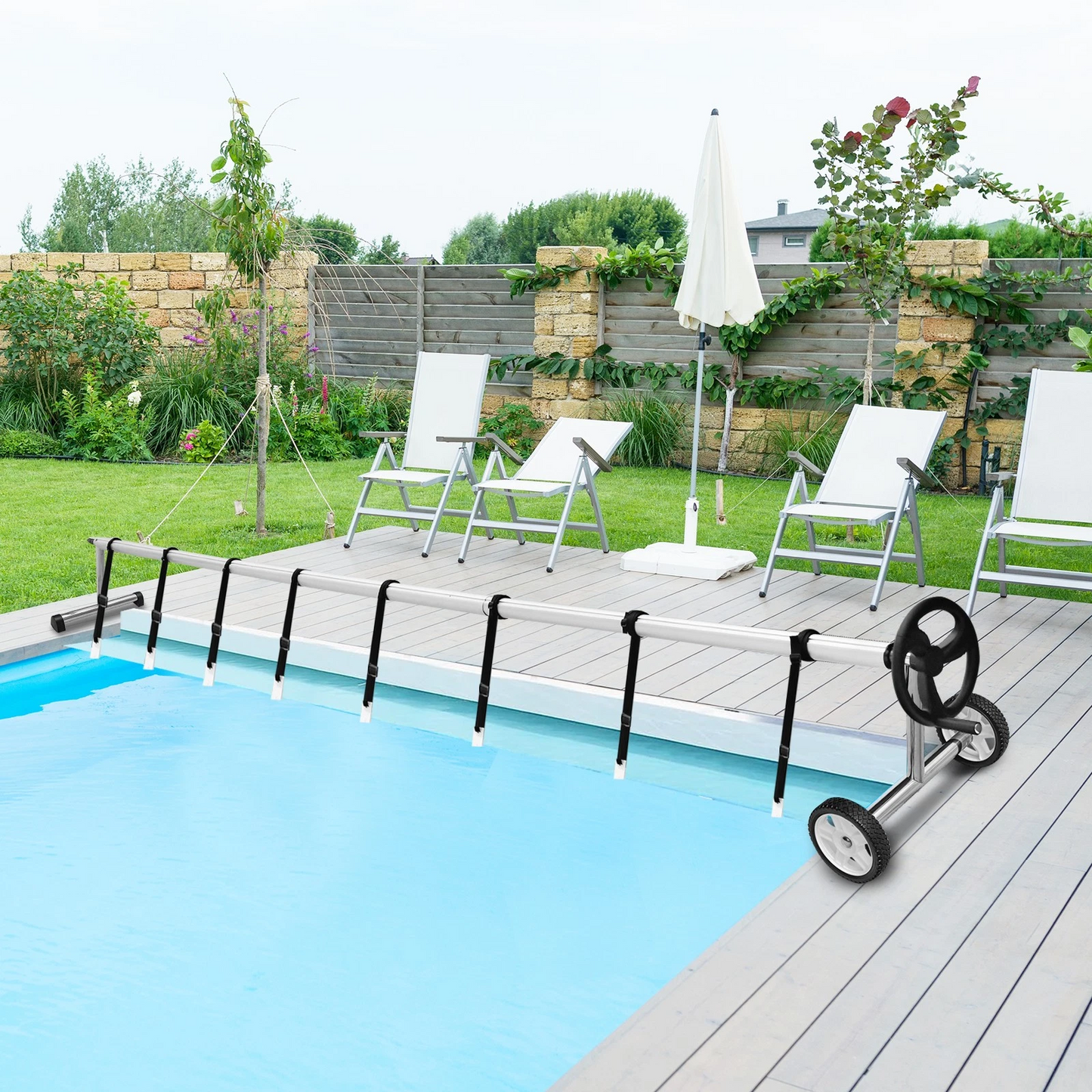 Swimming Pool Cover reel for cover 21 Ft (6.4 M)