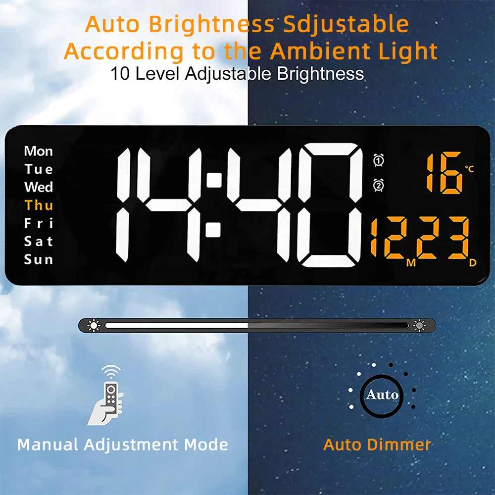Digital Wall Clock 16 inch Large