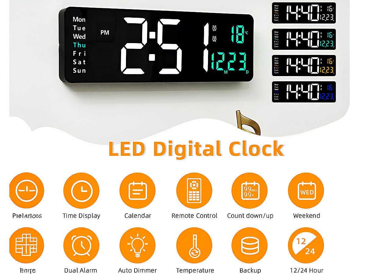 Digital Wall Clock 16 inch Large