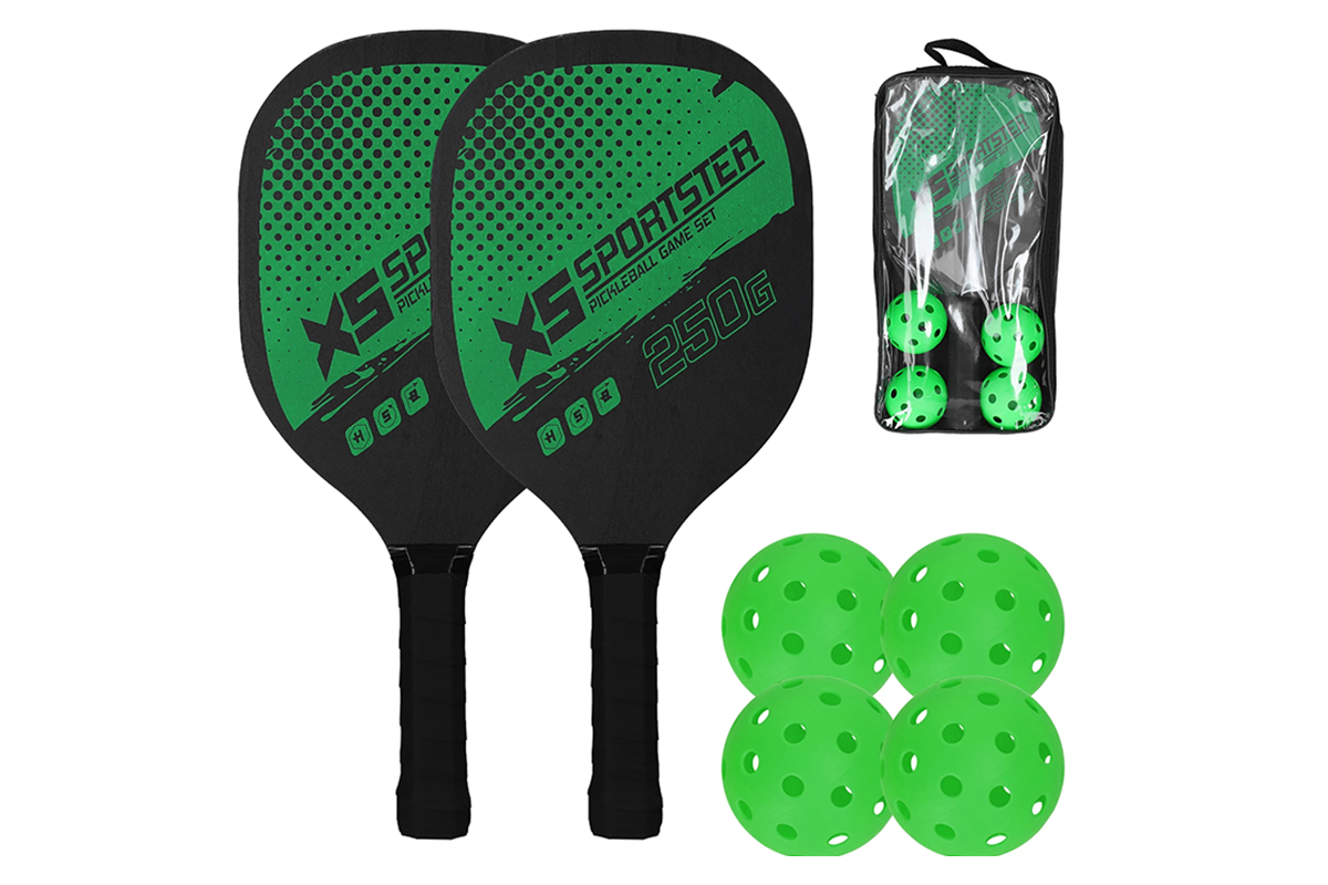 Pickleball Set with 4 Aerodynamic Balls
