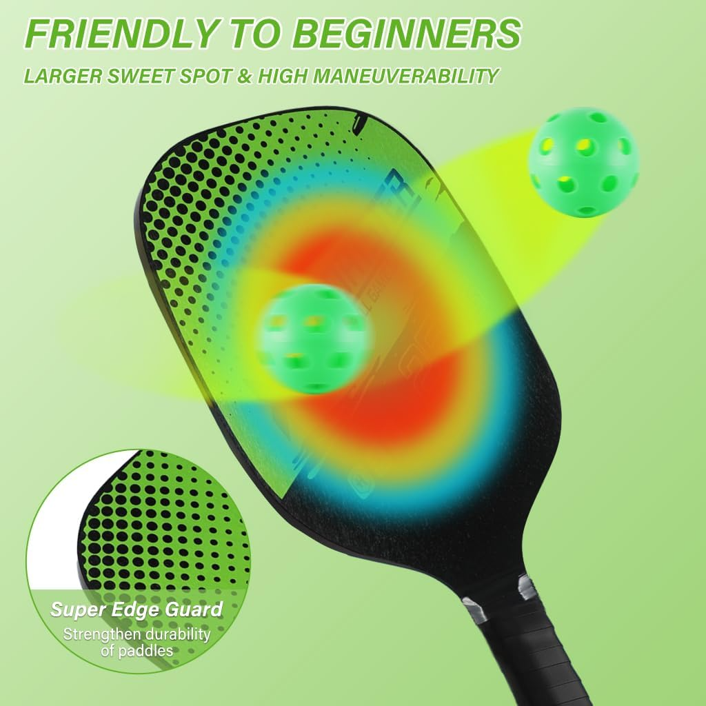 Pickleball Set with 4 Aerodynamic Balls