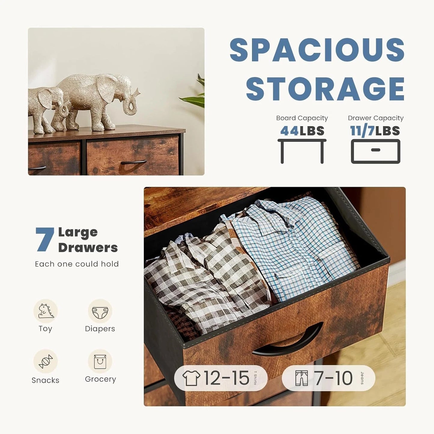 7 Drawer Lowboy