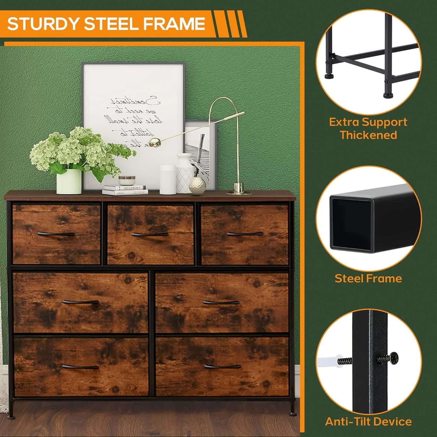 7 Drawer Lowboy