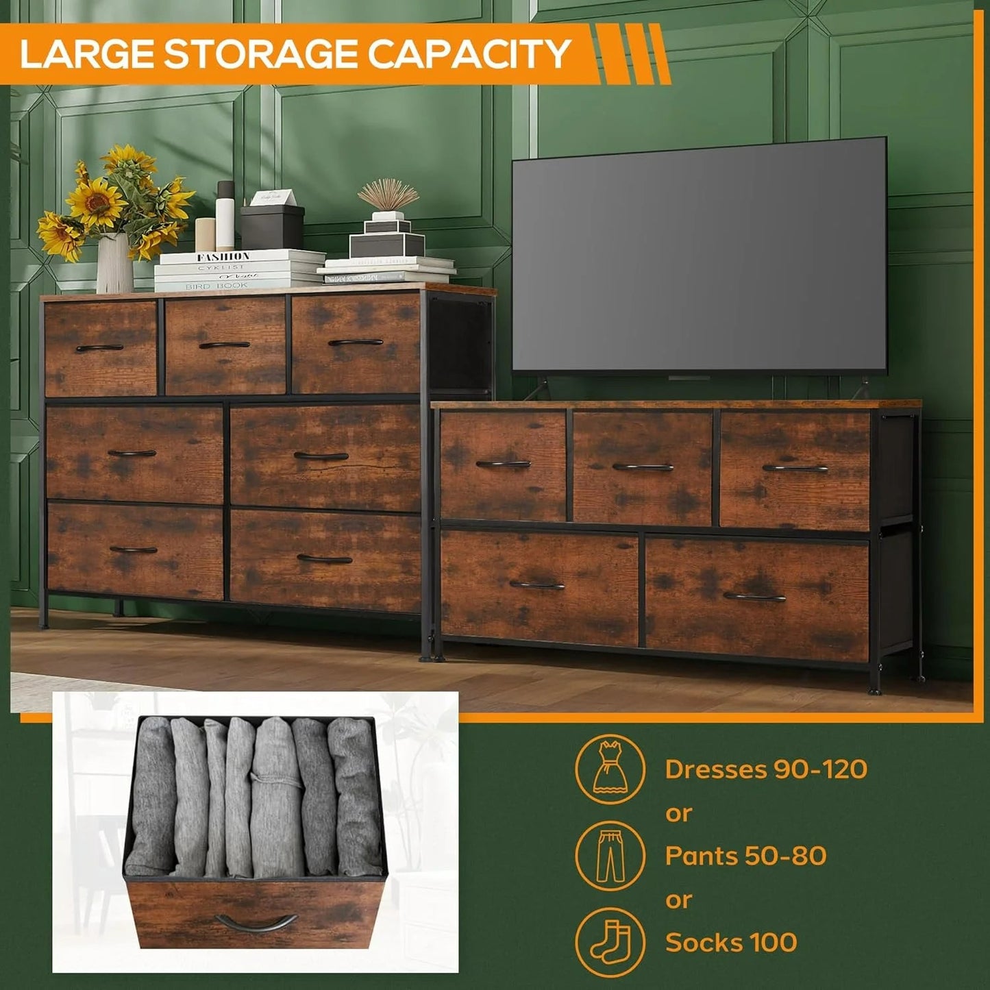 7 Drawer Lowboy