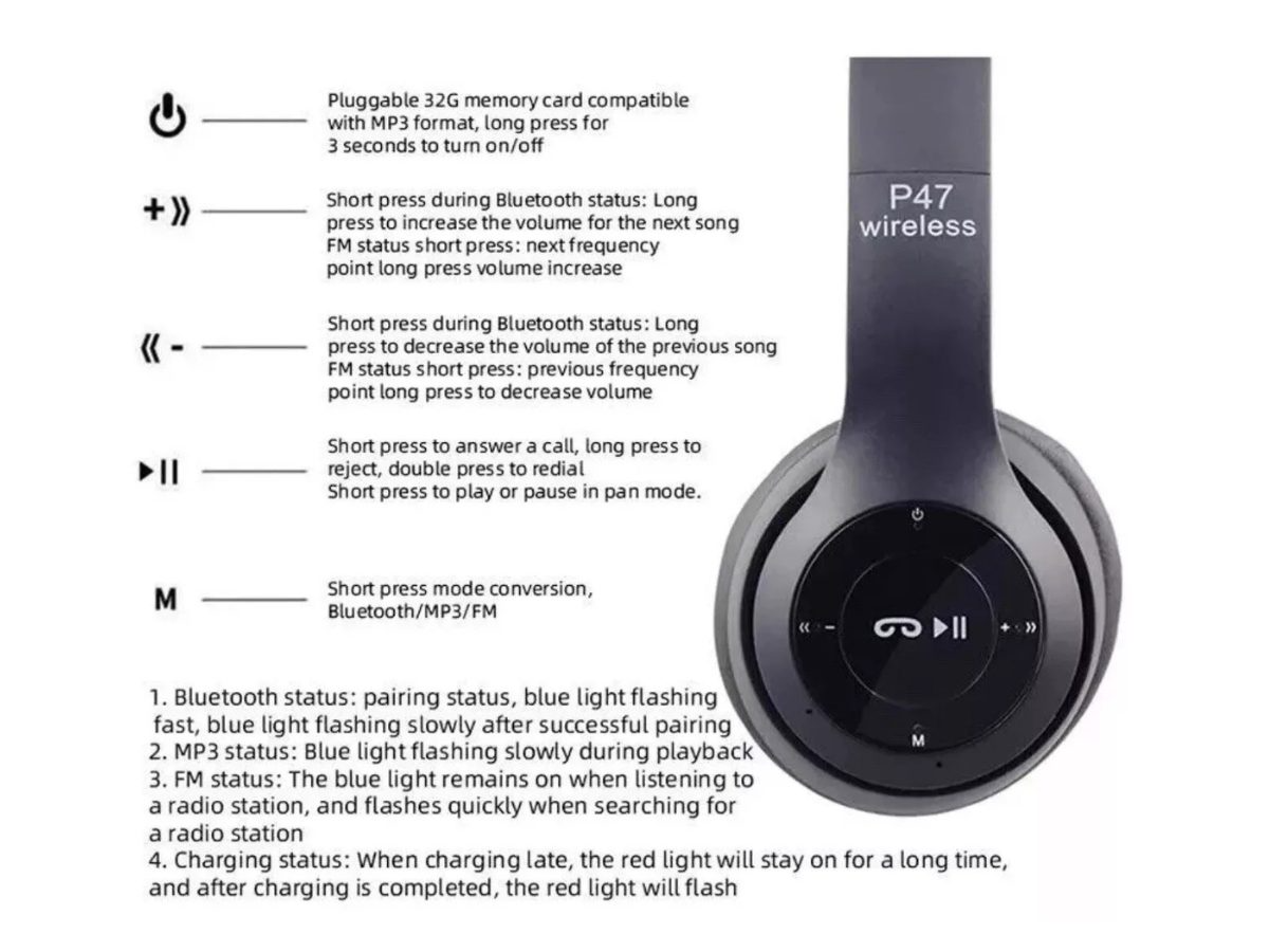 Wireless Bluetooth Headset
