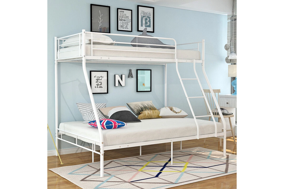 Bunk Bed- Metal Triple White