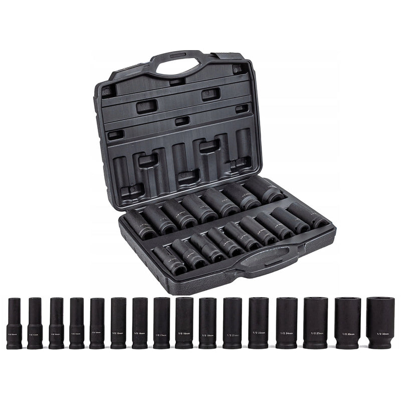 16 PCS Deep Impact Socket Set