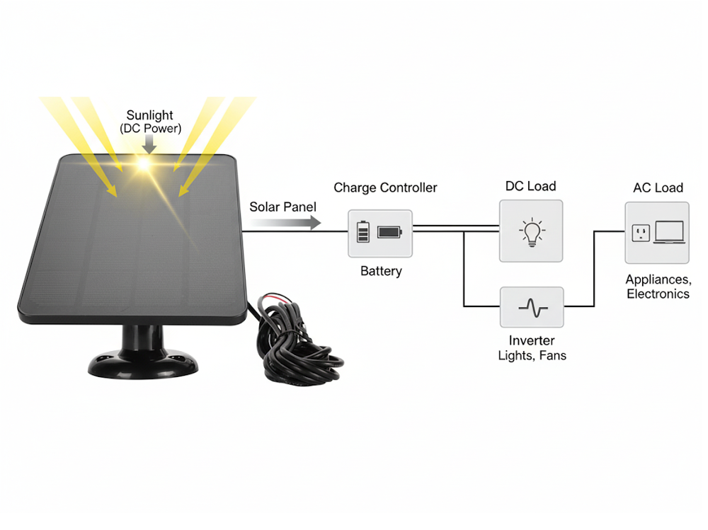 Solar Panel for CCTV Security Camera Eufy Arlo Wyze Swann Reolink Ring Blink