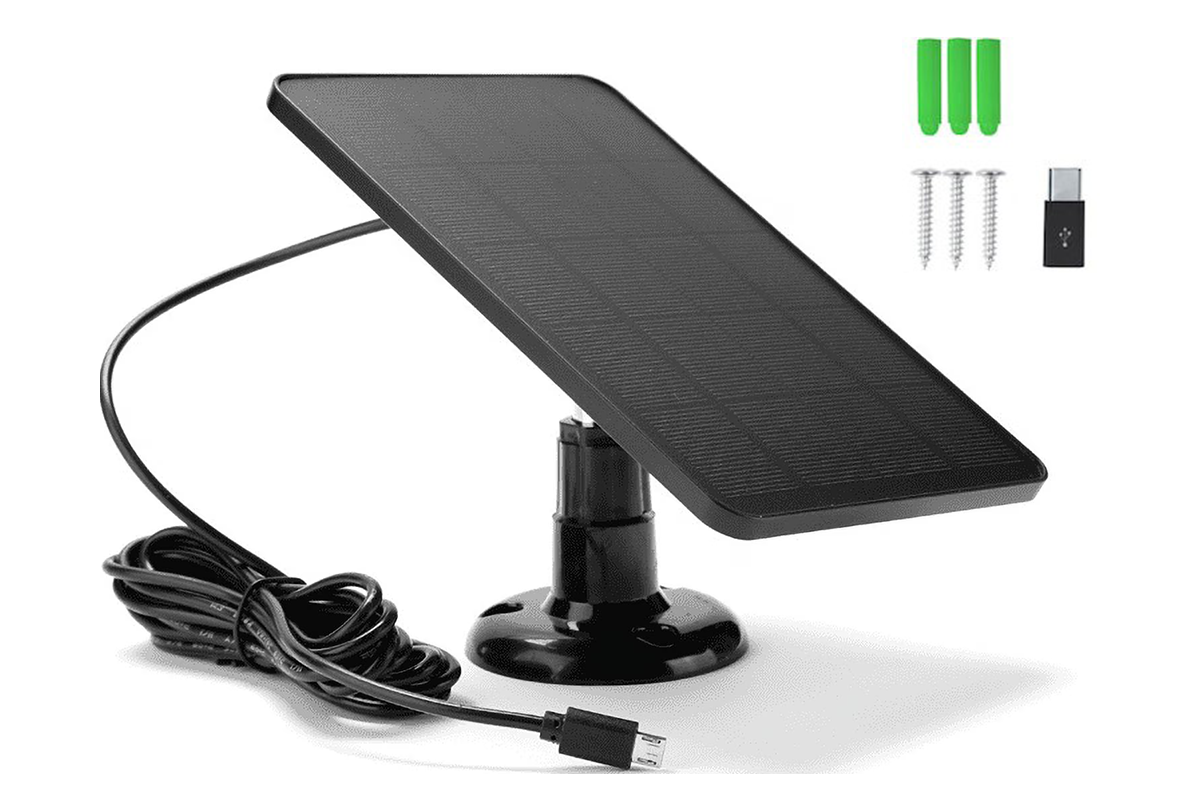 Solar Panel for CCTV Security Camera Eufy Arlo Wyze Swann Reolink Ring Blink