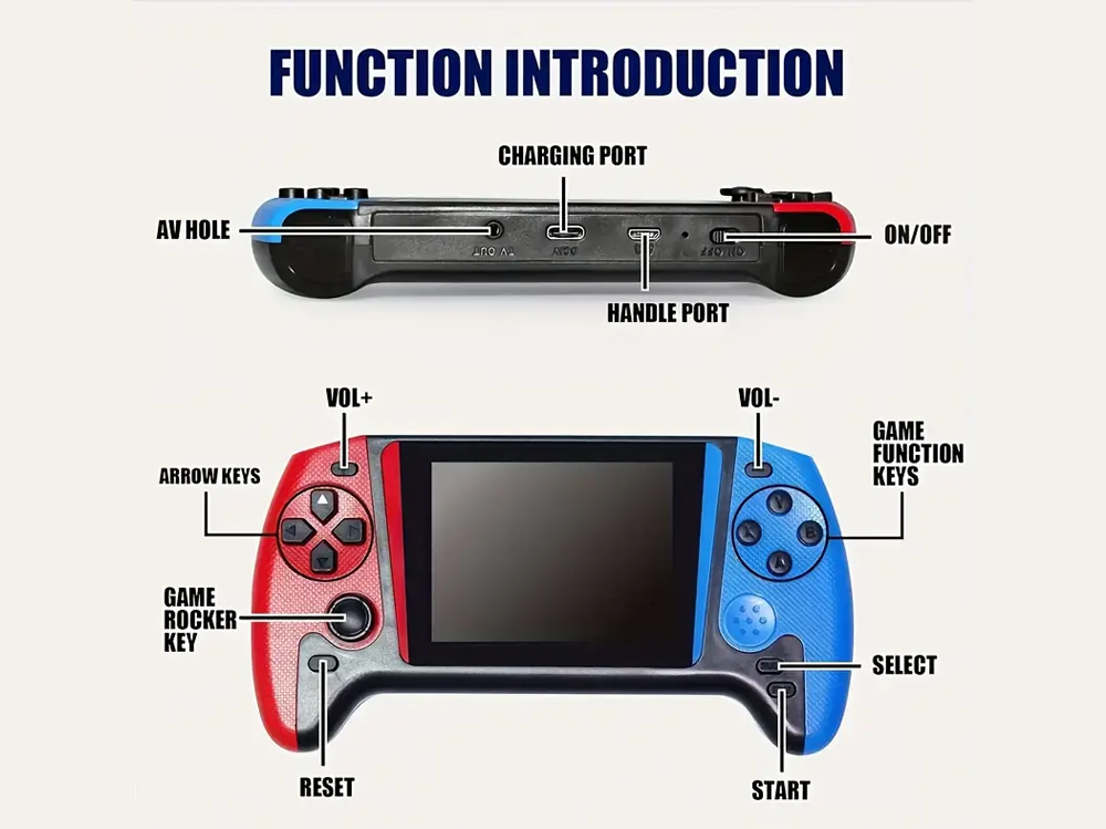 500 in 1 Retro Handheld Gaming Device