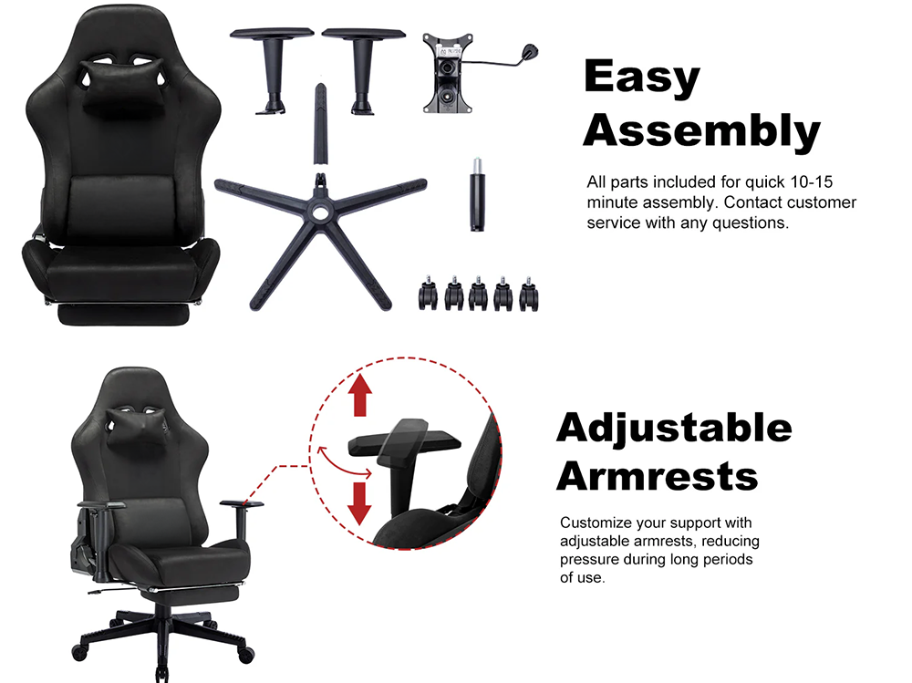 DKRA Gaming Chair Adjustable Rotating Task Chair