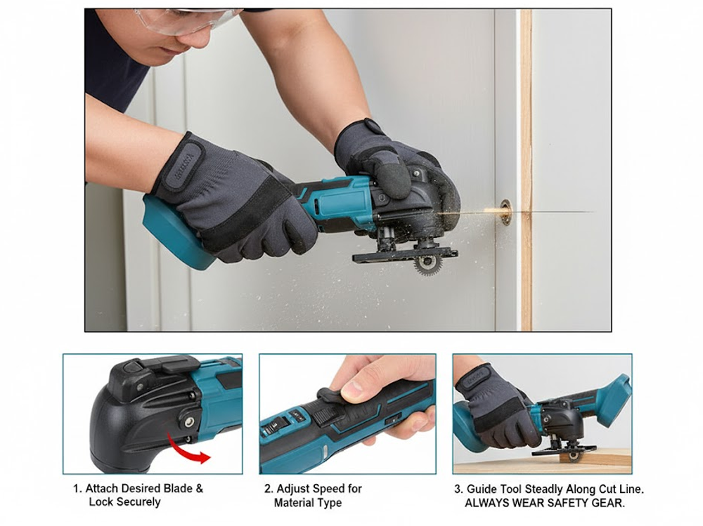 Cordless Oscillating Multi tool Fits Makita 18V Battery