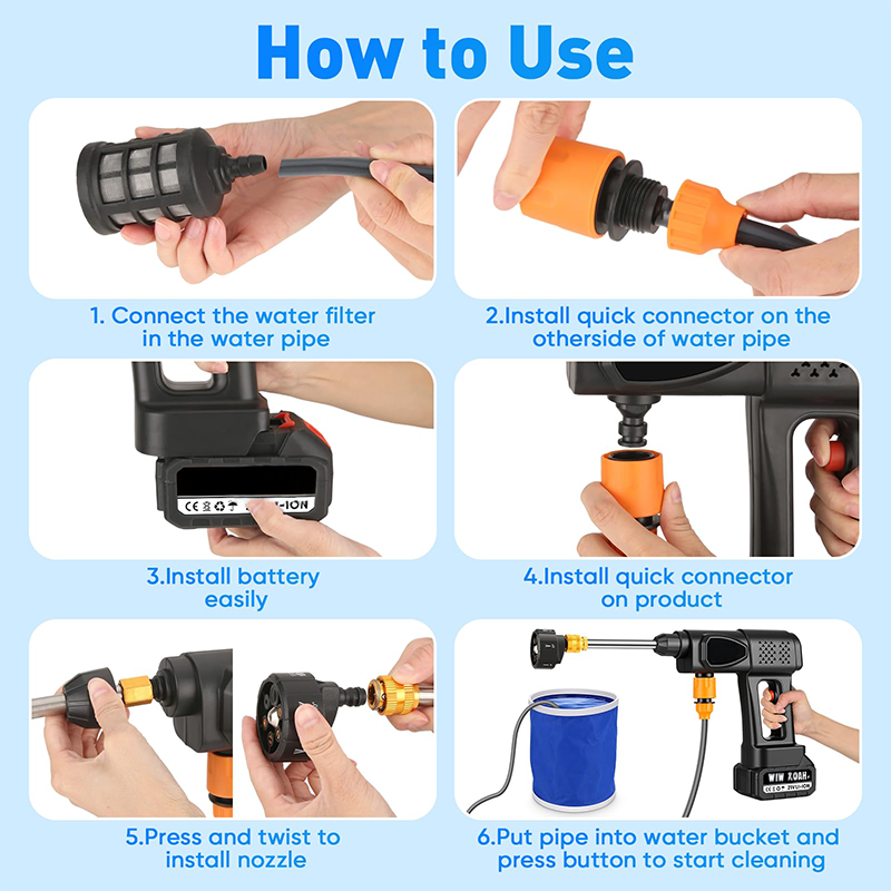 Rechargeable High Pressure Washer Pistol Toy