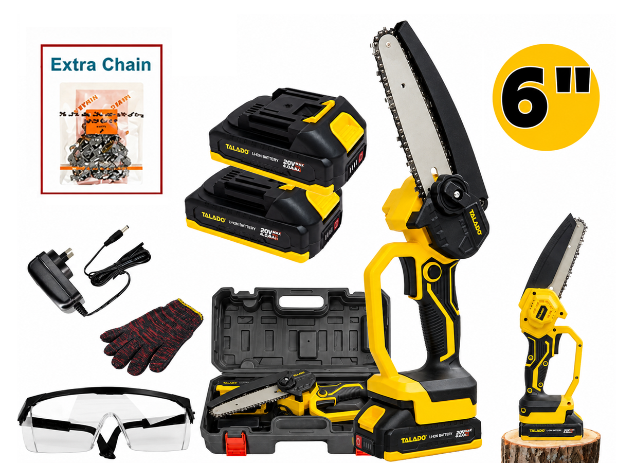 6Inch Mini Chainsaw with Battery Cordless Handheld Electric Chainsaw