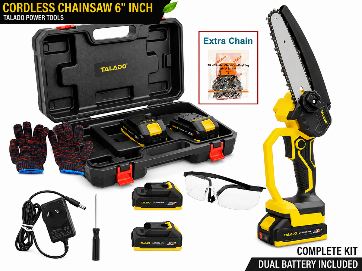 6Inch Mini Chainsaw with Battery Cordless Handheld Electric Chainsaw
