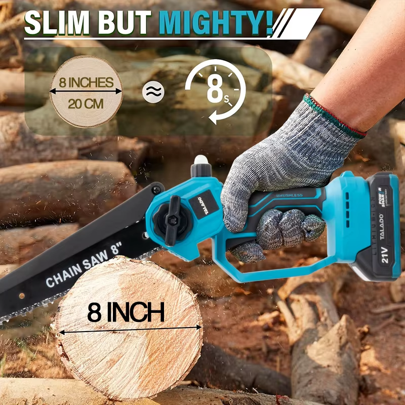 Mini Chain saw Cordless Power Chain Saws 8 Inch
