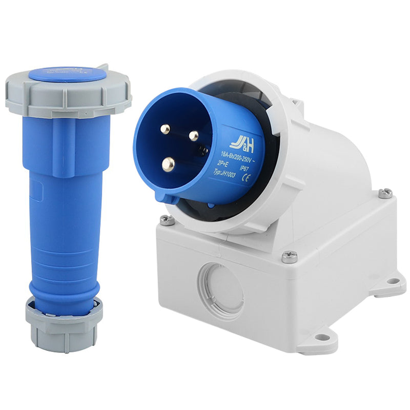 IP67 Caravan Lead Connector Plug Female and Male Inlets 16A