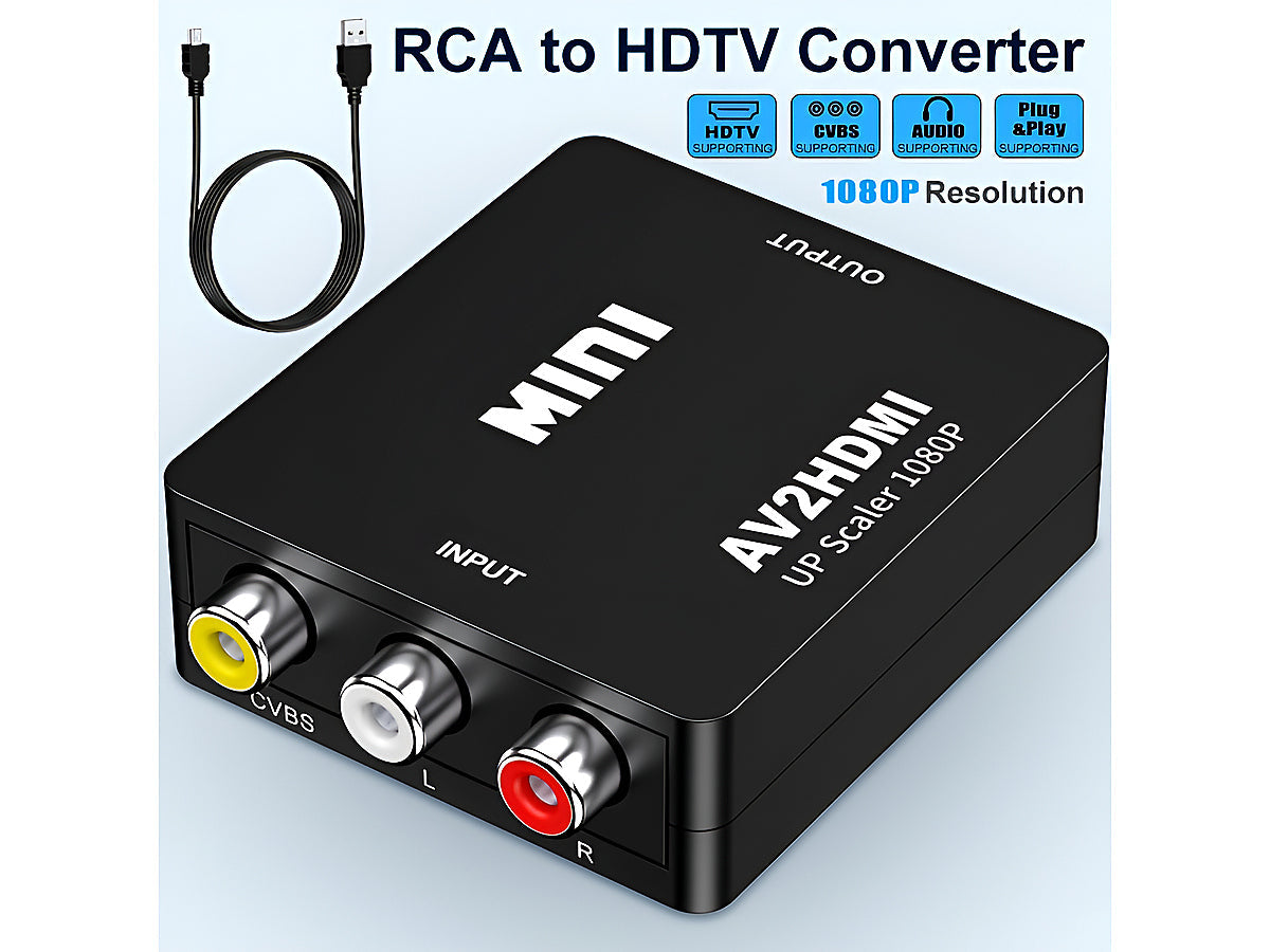 AV to HDMI Converter - RCA to HDMI Adapter