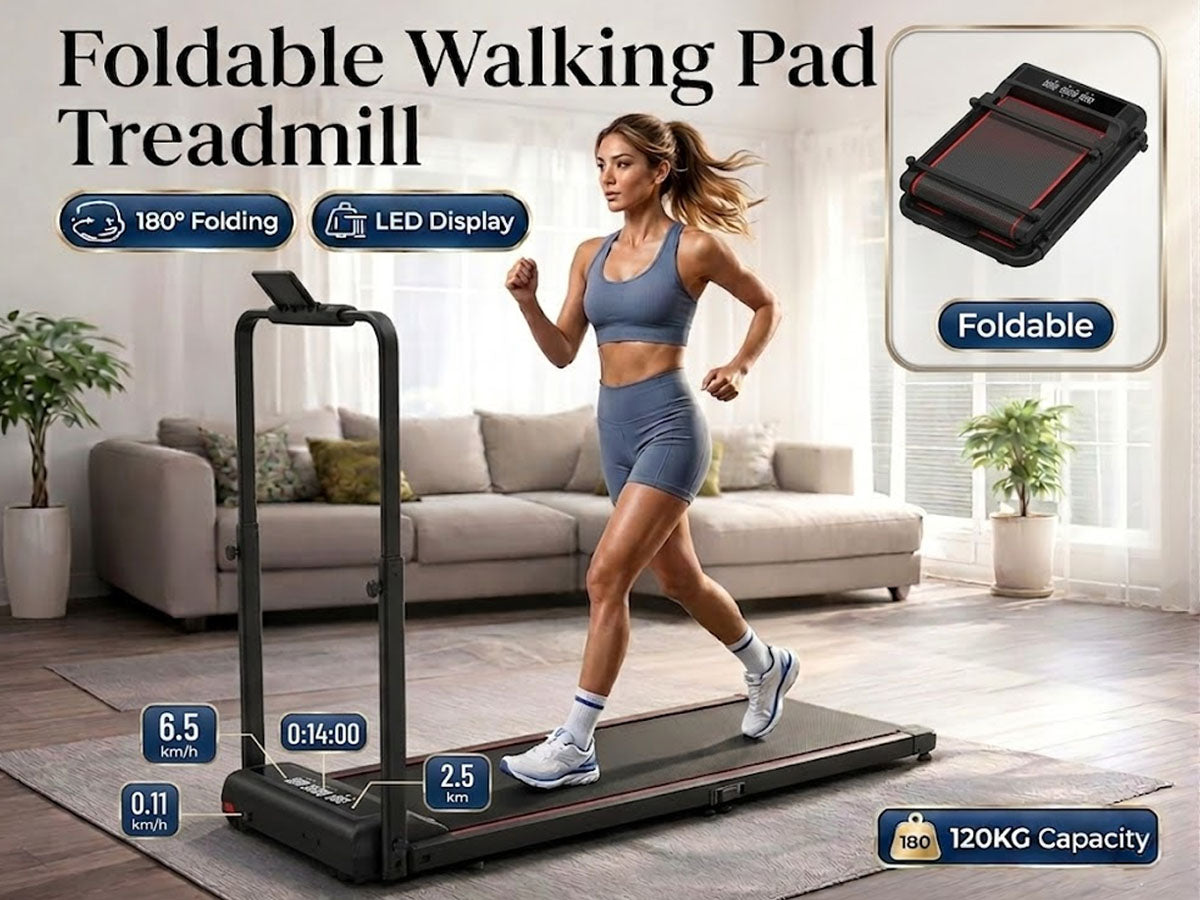 Foldable Walking Pad Treadmill Compact Flat