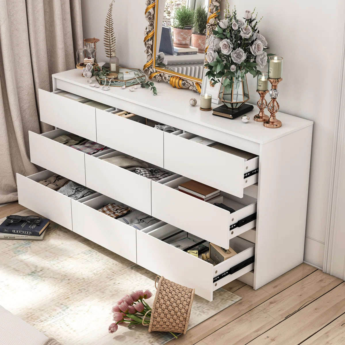 Chest of Drawers Tallboy 9 Drawers