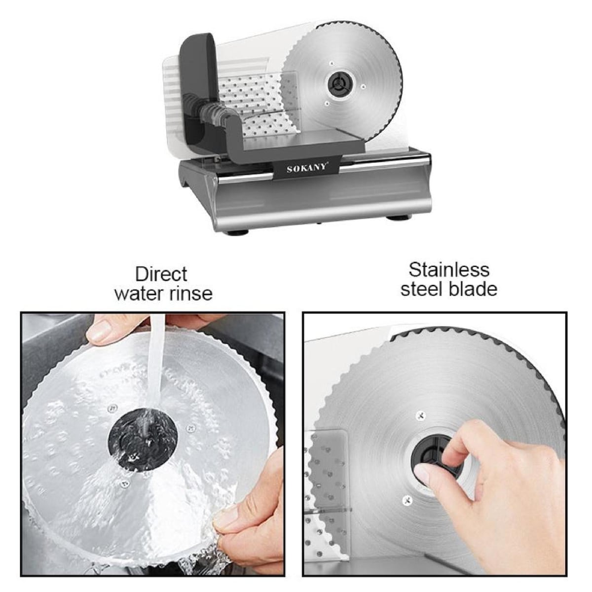 Electric Meat & Bread Slicer 500W – Adjustable Thickness