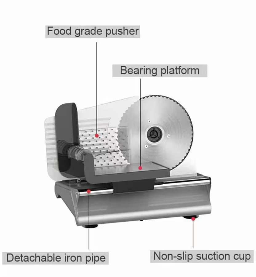 Electric Meat & Bread Slicer 500W – Adjustable Thickness