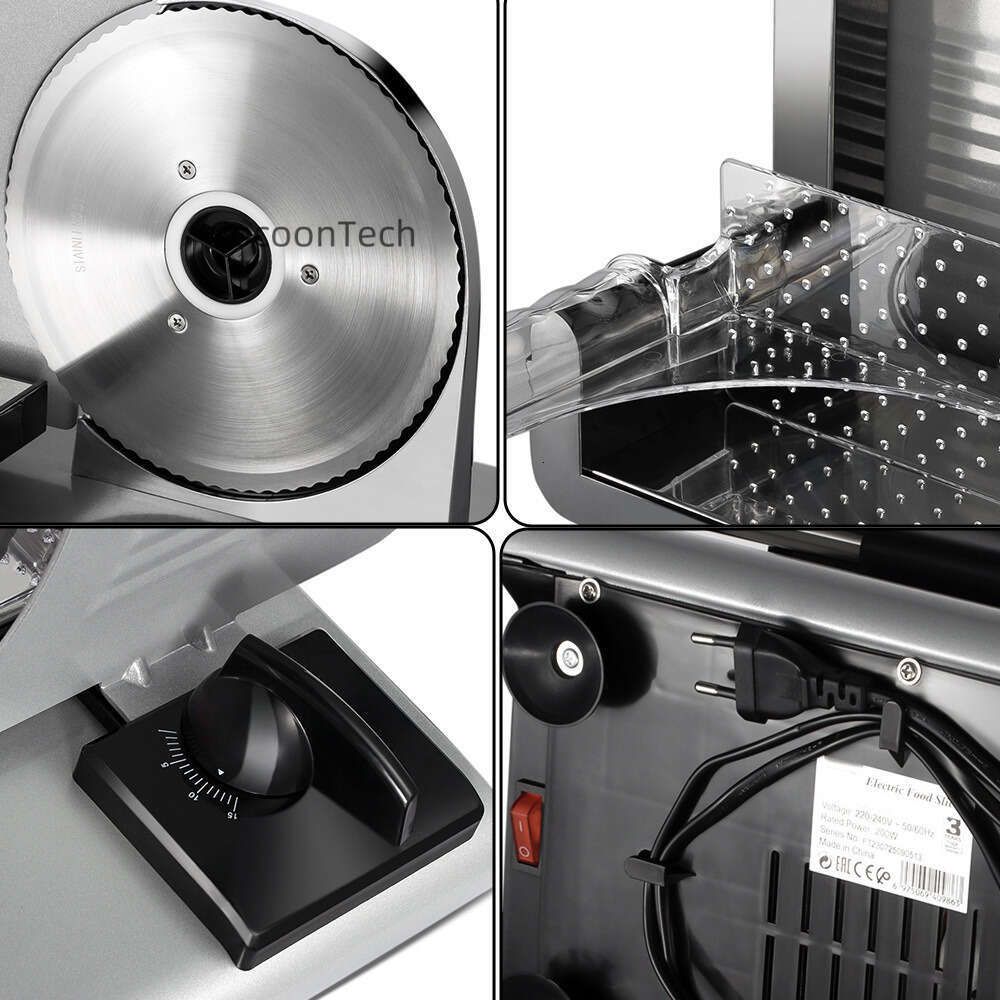 Electric Meat & Bread Slicer 500W – Adjustable Thickness