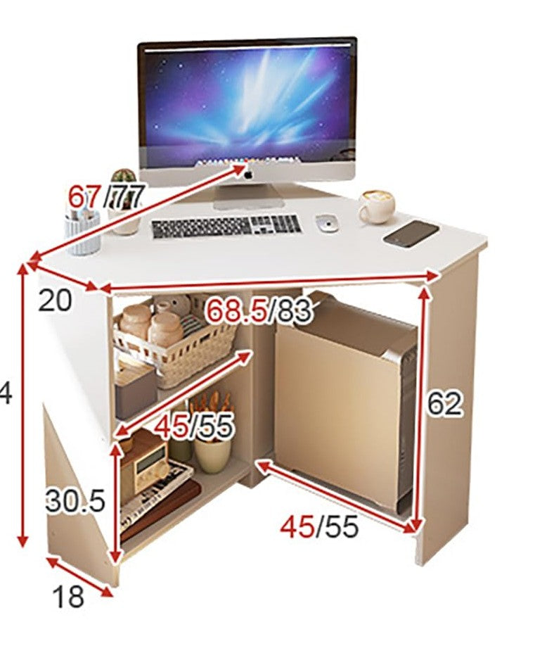 Study Desk Triangular Corner Computer Desk