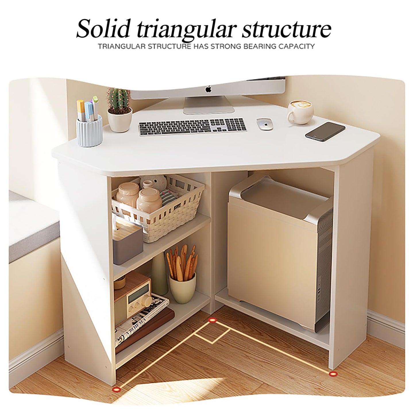 Study Desk Triangular Corner Computer Desk