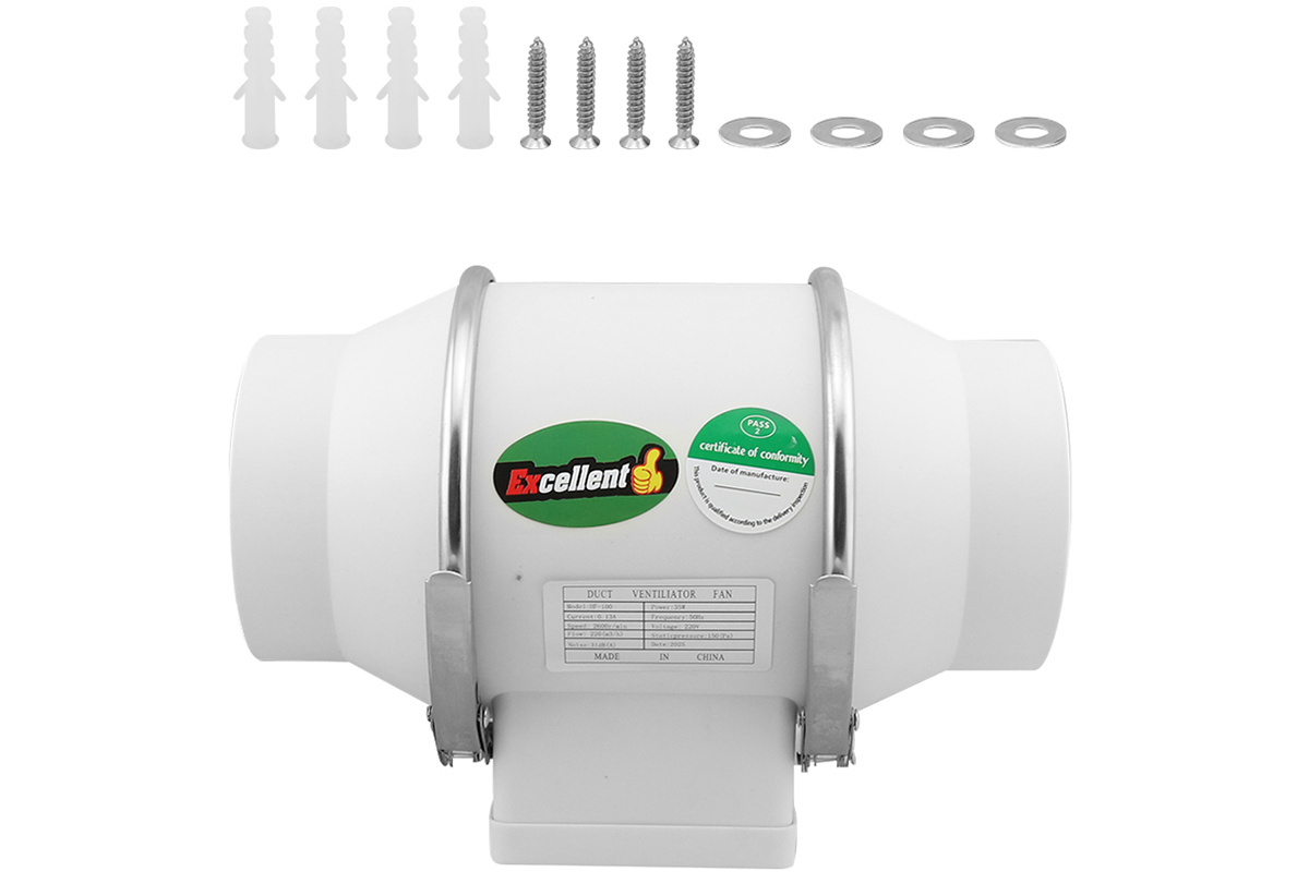 4" Inline Extractor Fan Exhaust Duct