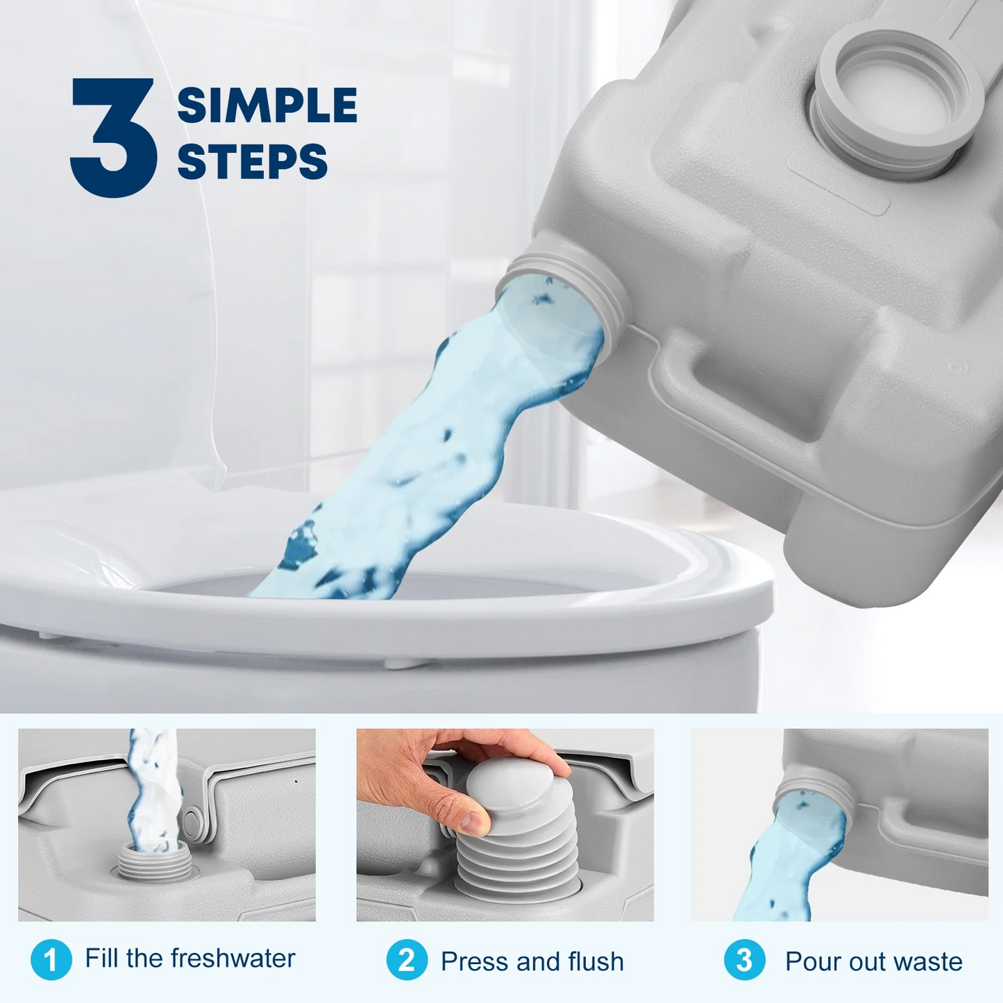 Portable Toilet for Camping 20L