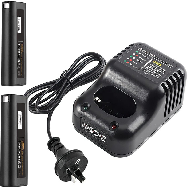 Paslode Battery Charger with 2 Batteries 3Ah