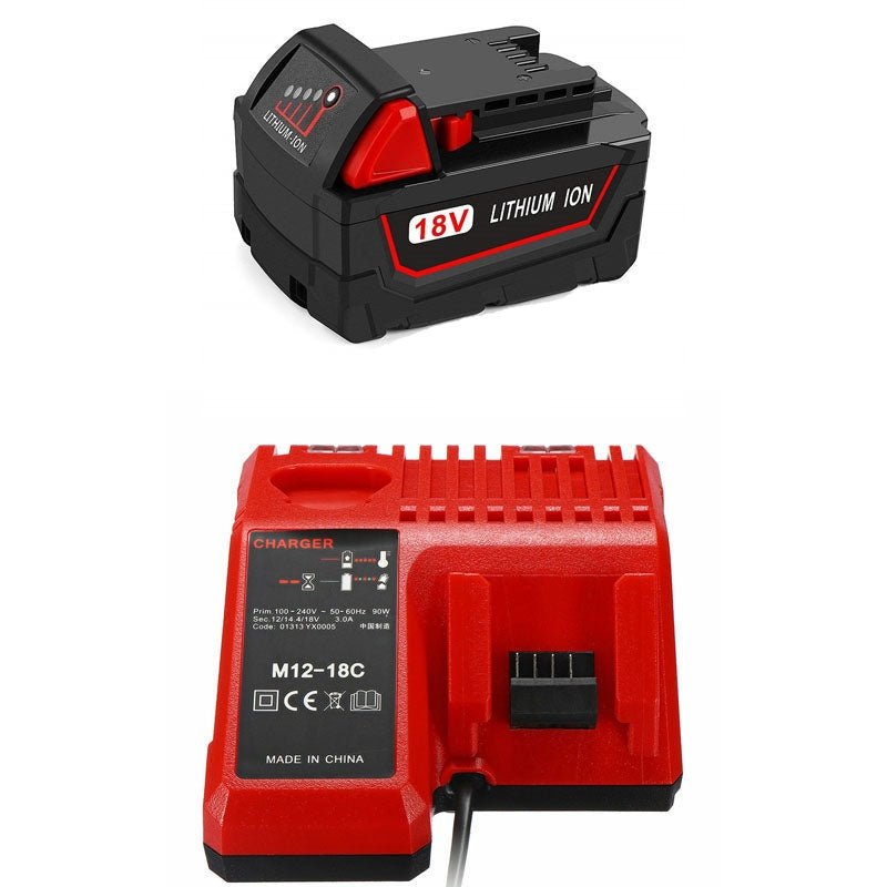 Compatible Replacement Milwaukee 18V 4AH Battery with Milwaukee Battery Charger