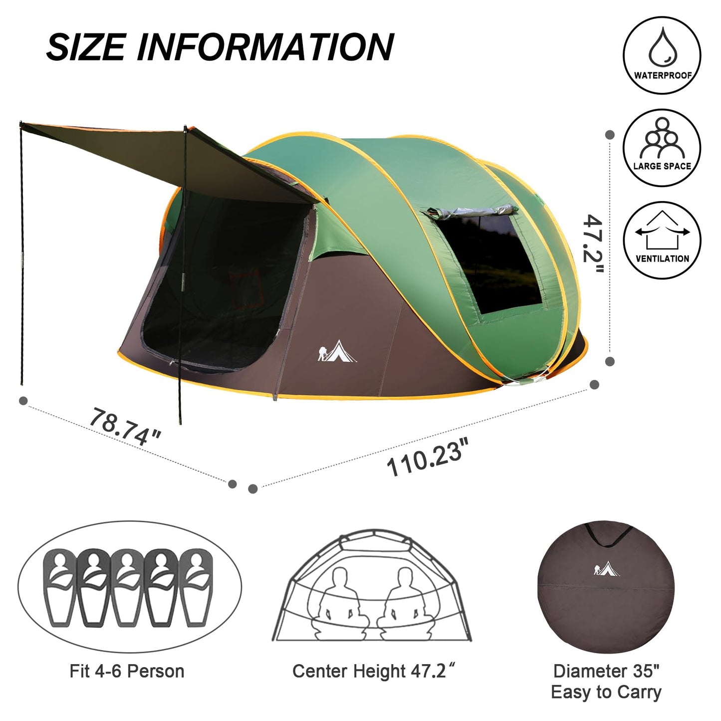 Camping Tent 4-6 Person