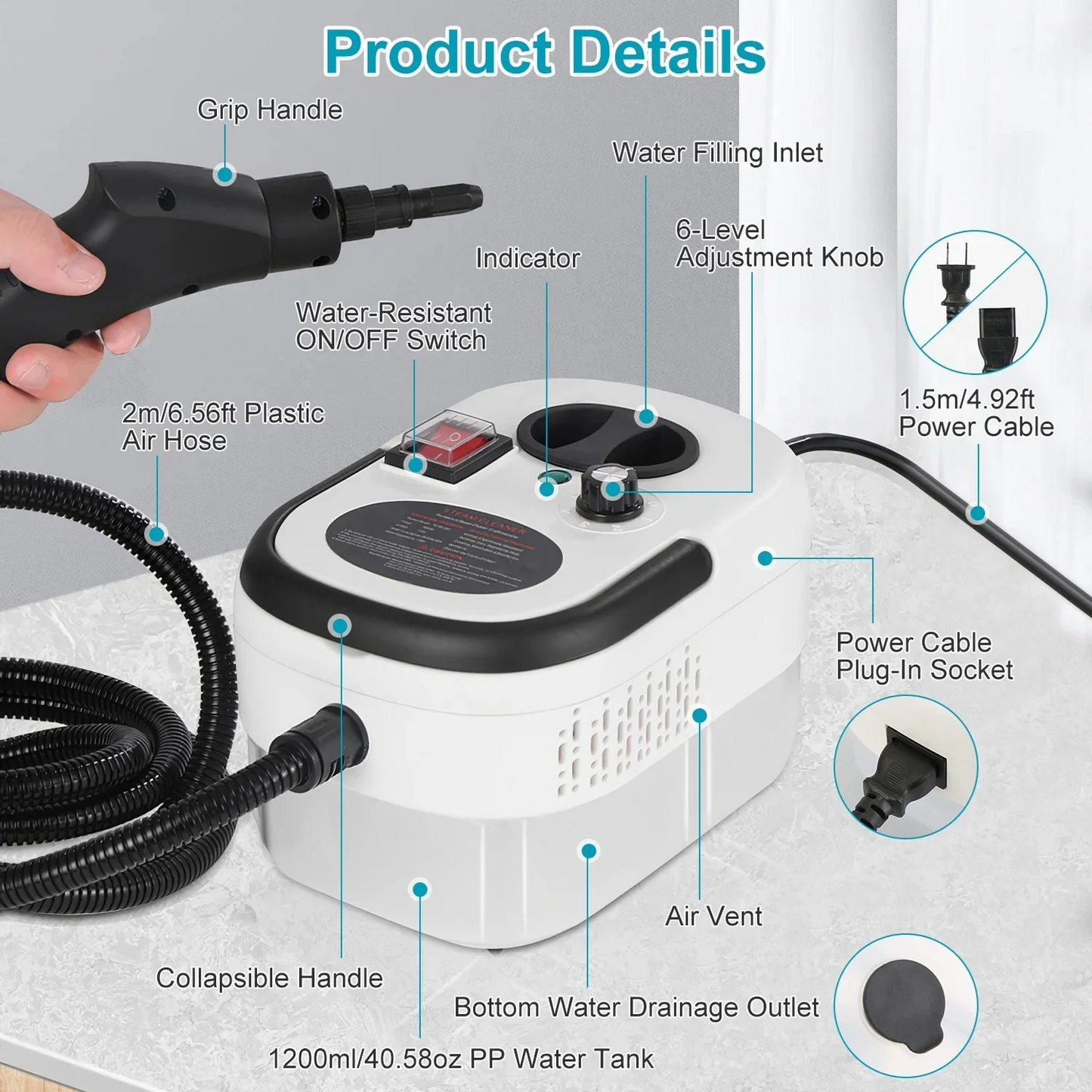 2500W High Pressure Steam Cleaner