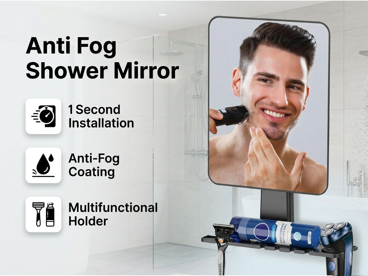 Bathroom Shaving Mirror Fogless Shower Mirror