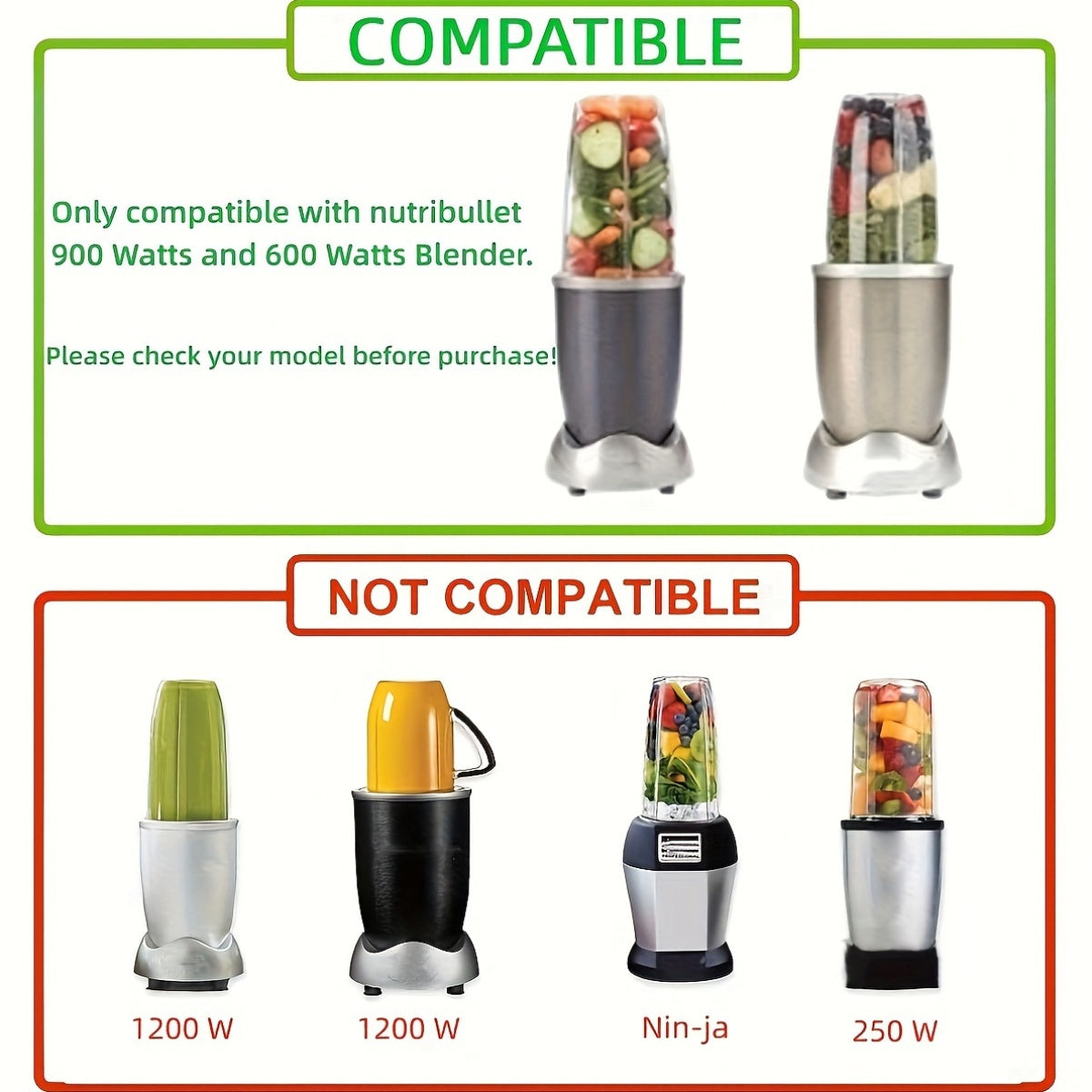 Nutribullet Blade 600W 900W With Seals Nutribullet